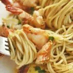 Pasta con camarones
