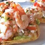 Tostadas de camarón